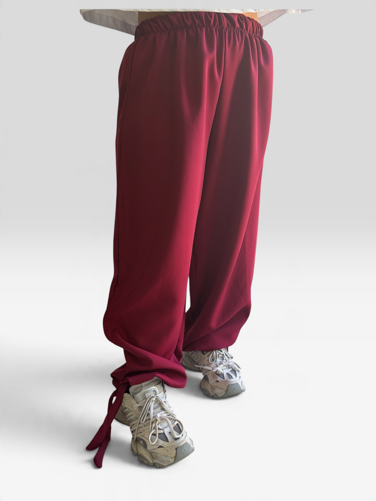 Pantalone laces bordeaux