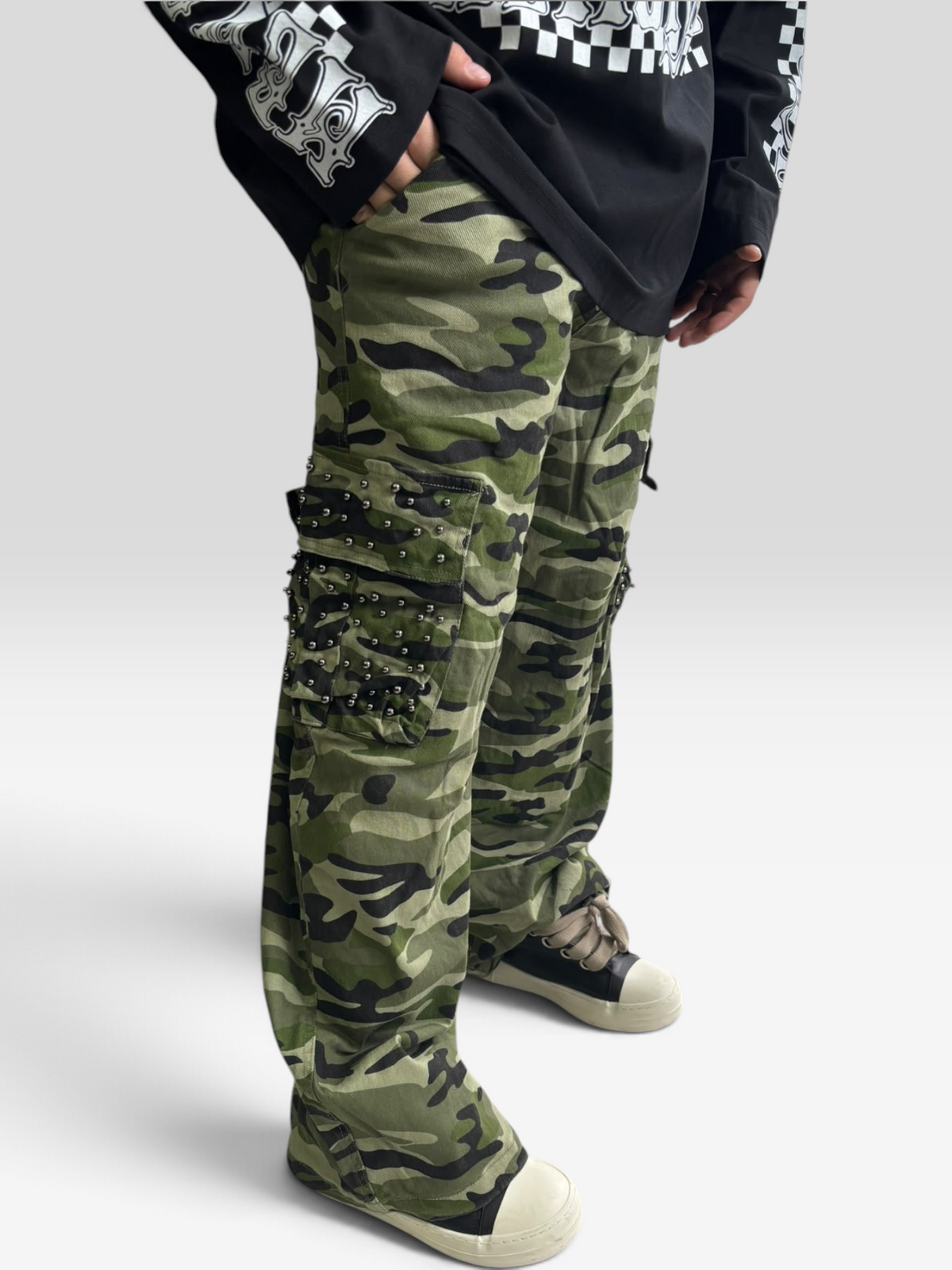 JEANS CAMO GREEN