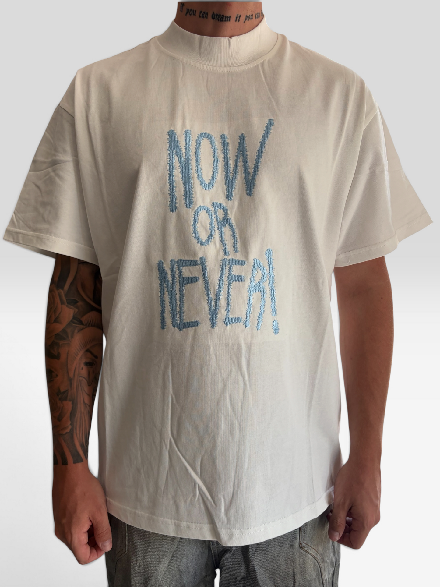 T-shirt now or n never white