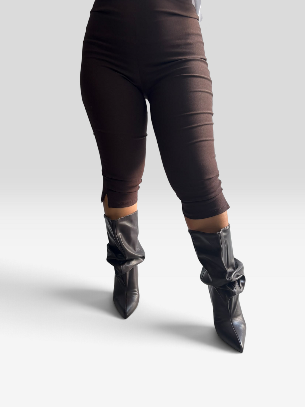 Pantalone capri brown