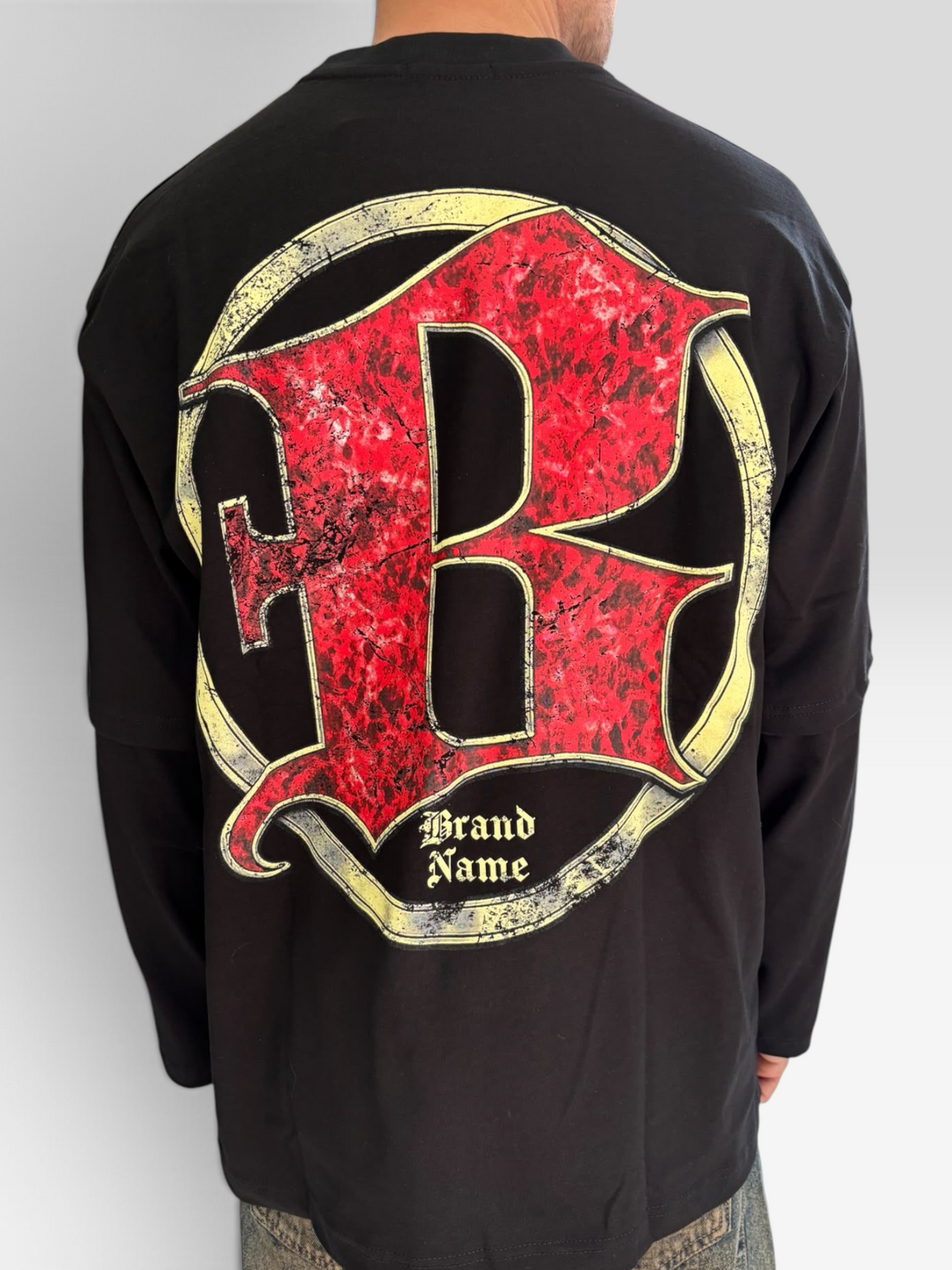 LONG SLEEVE BRAND NAME BLACK