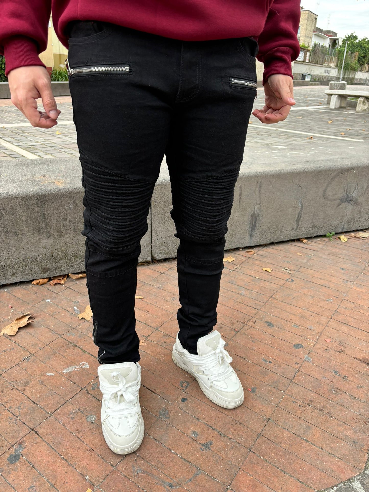 Biker douple zip