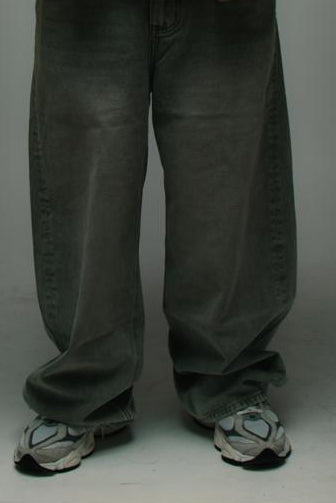 JEANS BAGGY GREEN GREY