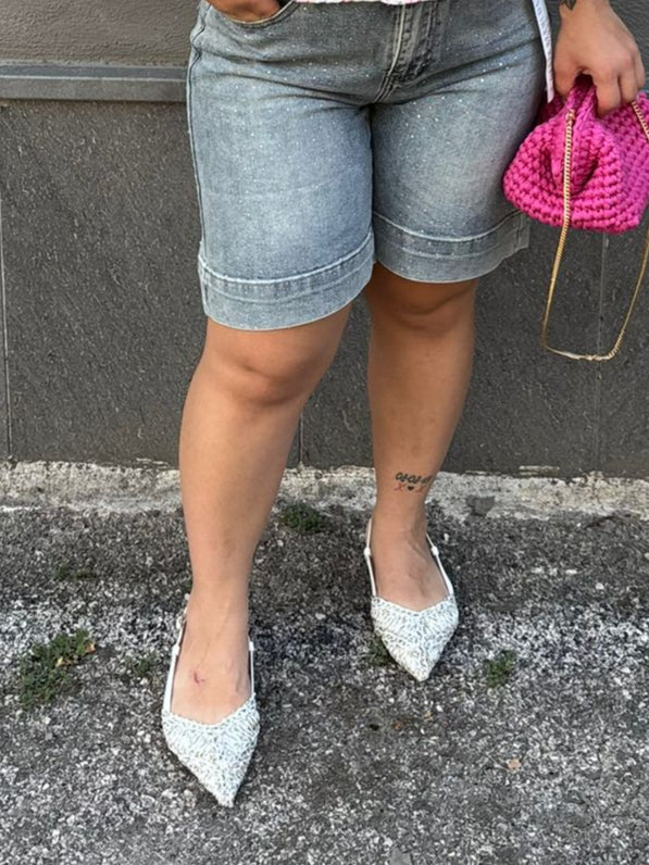 short  jeans shine diamond