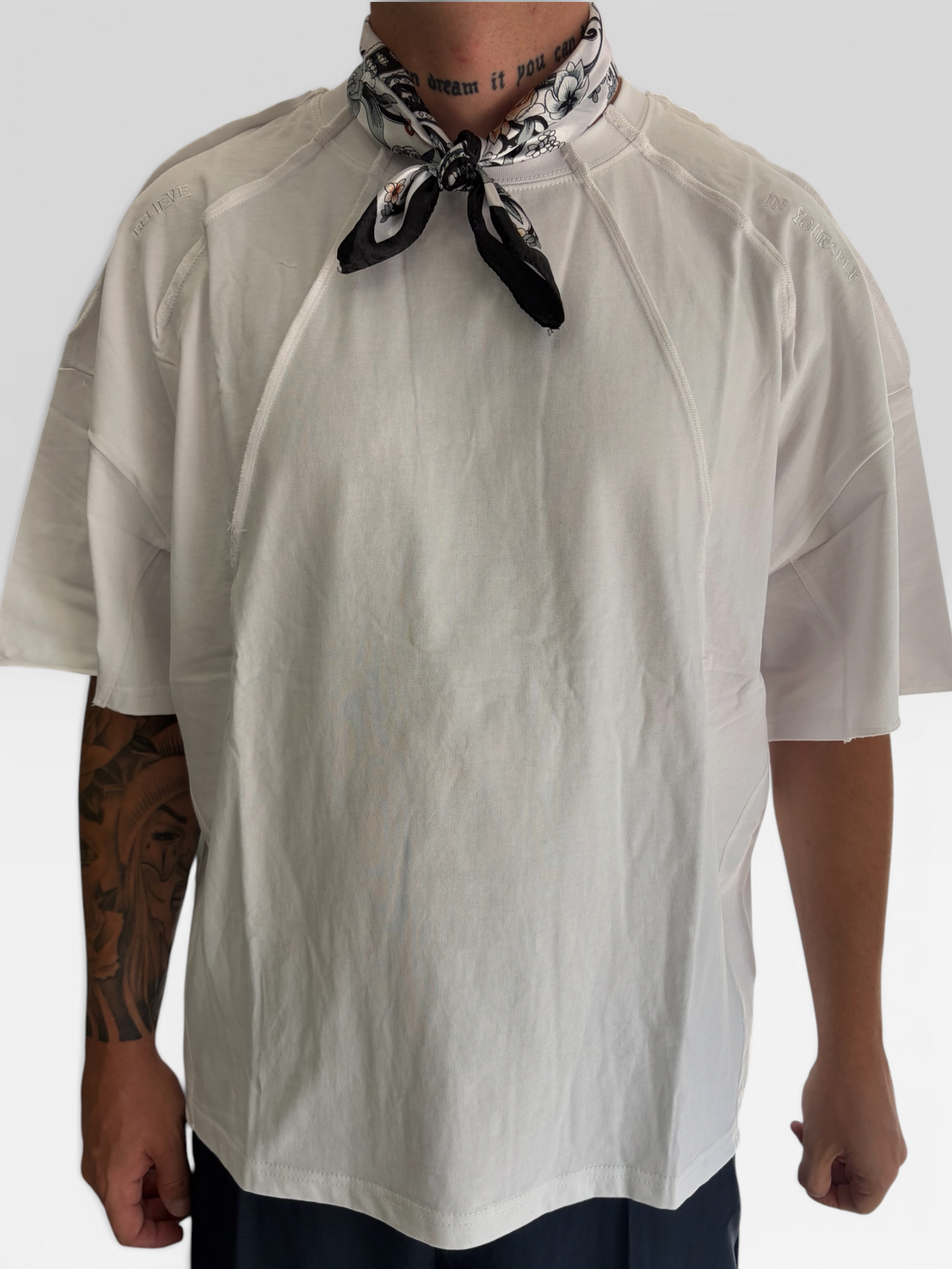 T-shirt taglio vivo white