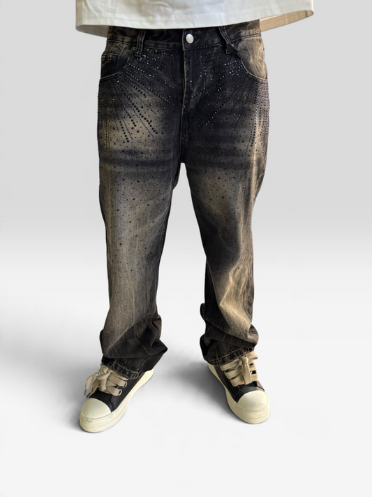 Baggy jeans diamond black