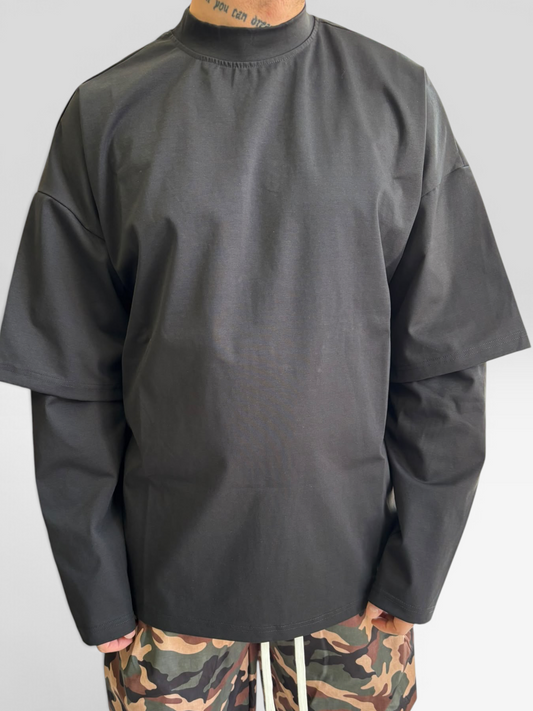 LONG SLEVEE DOUPLE BLACK