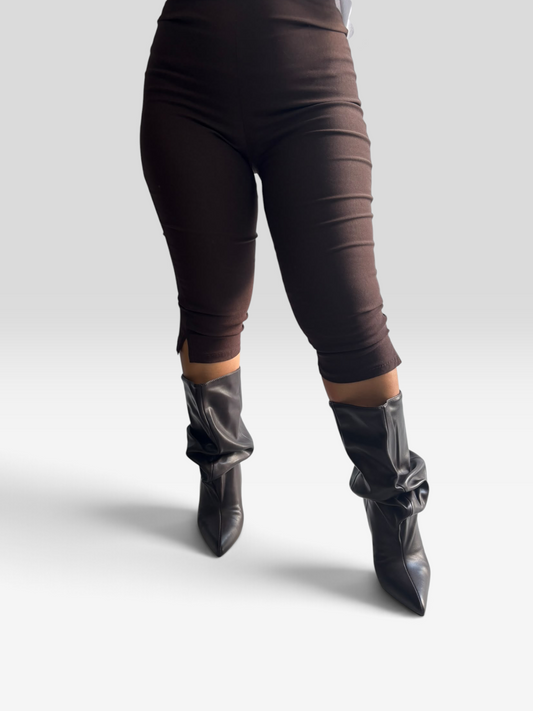 Pantalone capri brown