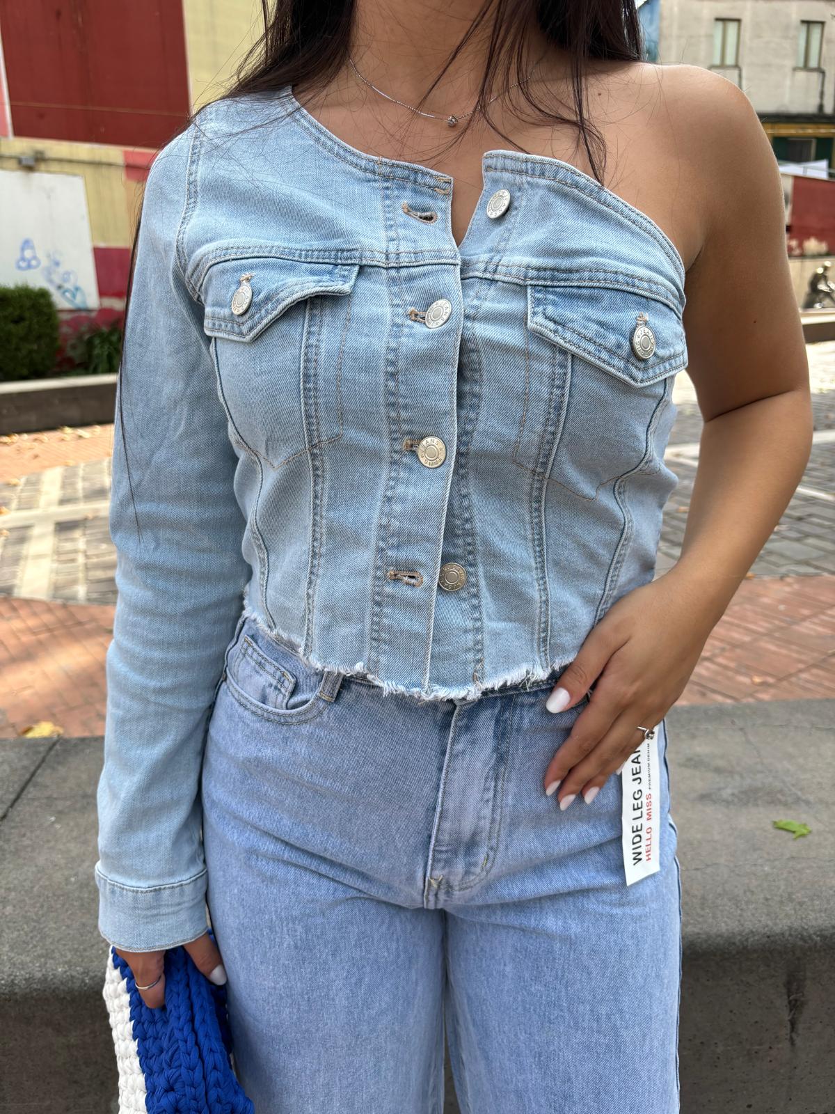 Denim monospalla