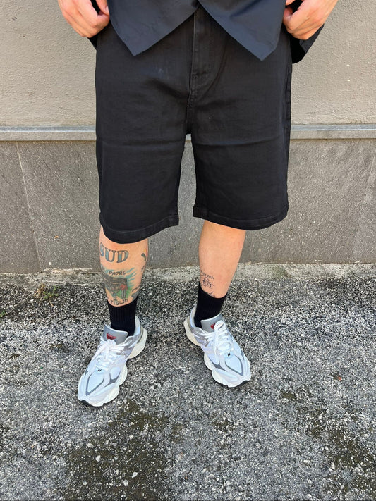 bermuda jeans basic black