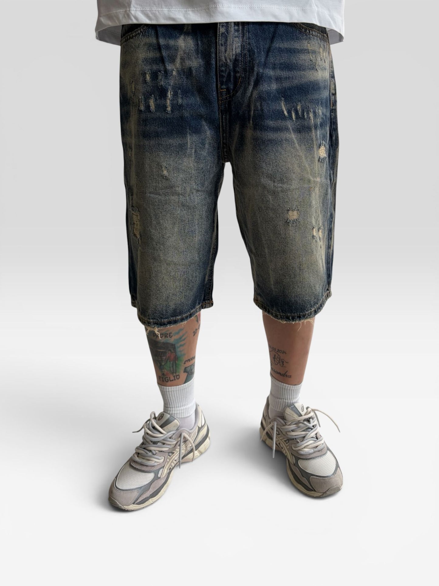 bermuda jeans blu sand