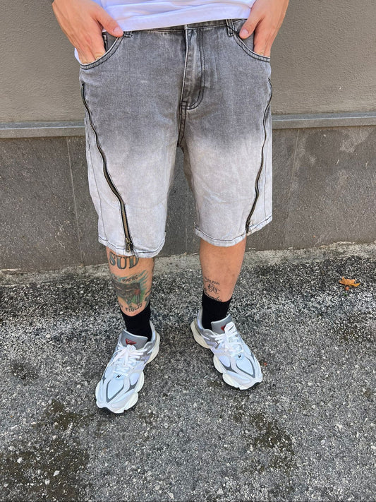 Bermuda degradè zip grey