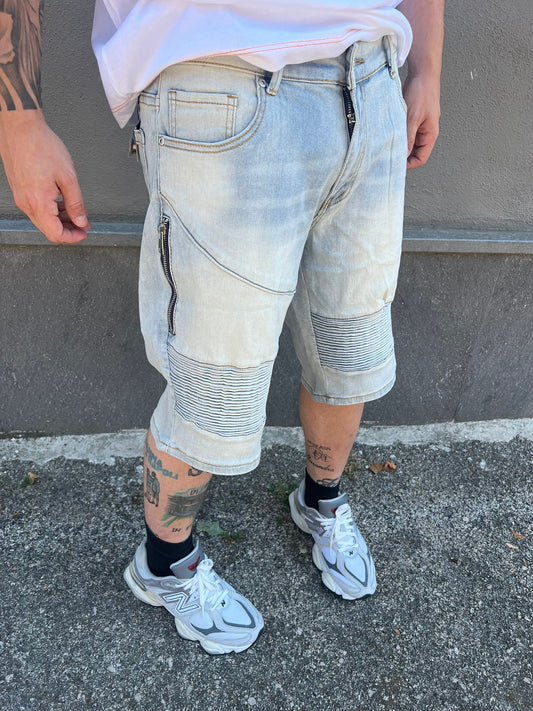Biker short zip