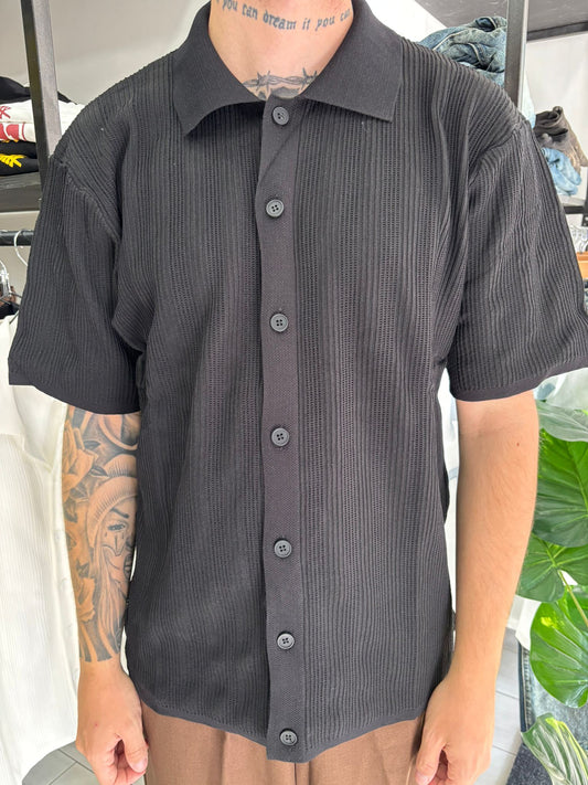 camicia in filo black