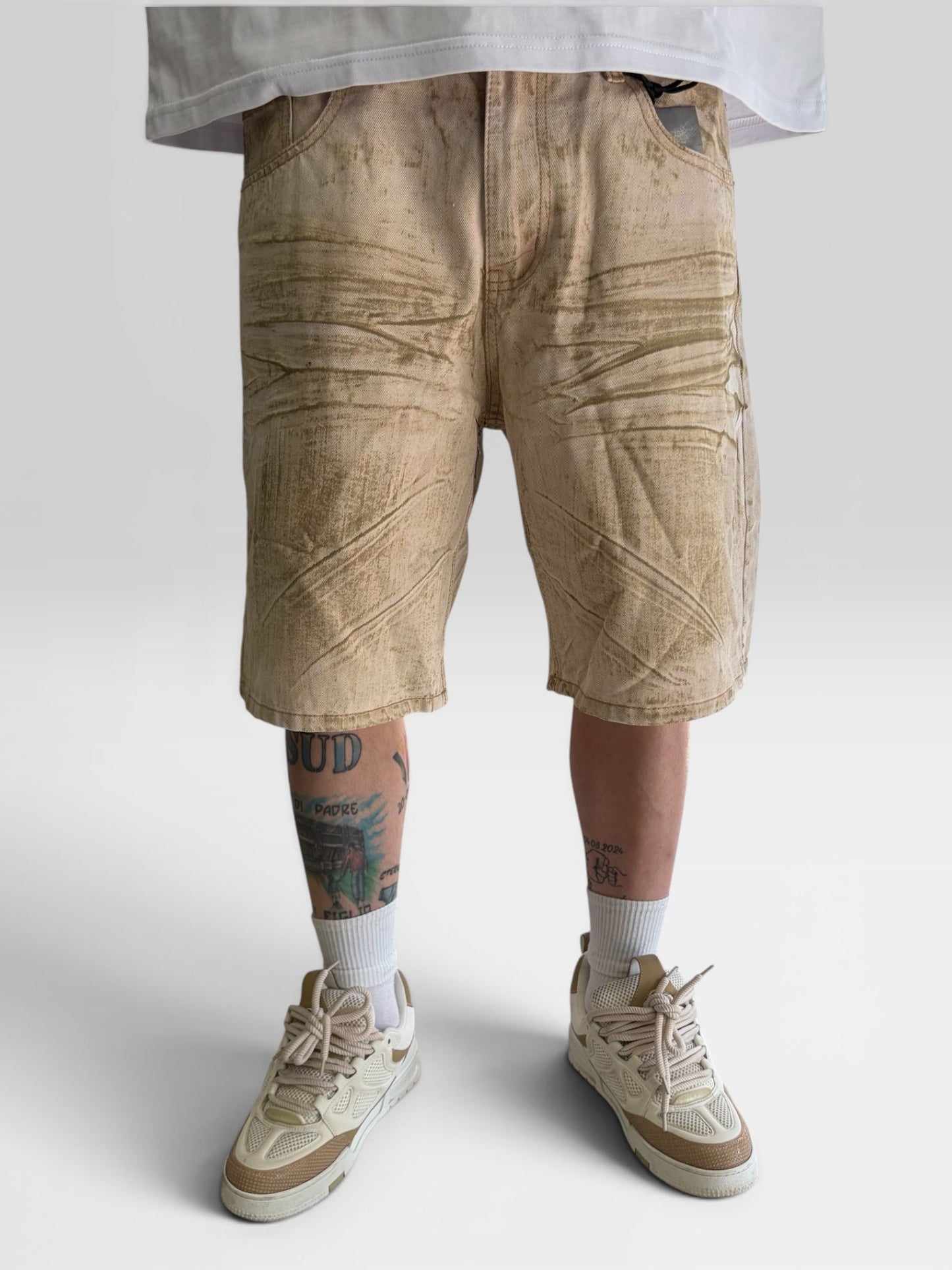 BERMUDA JEANS DIRTY SAND