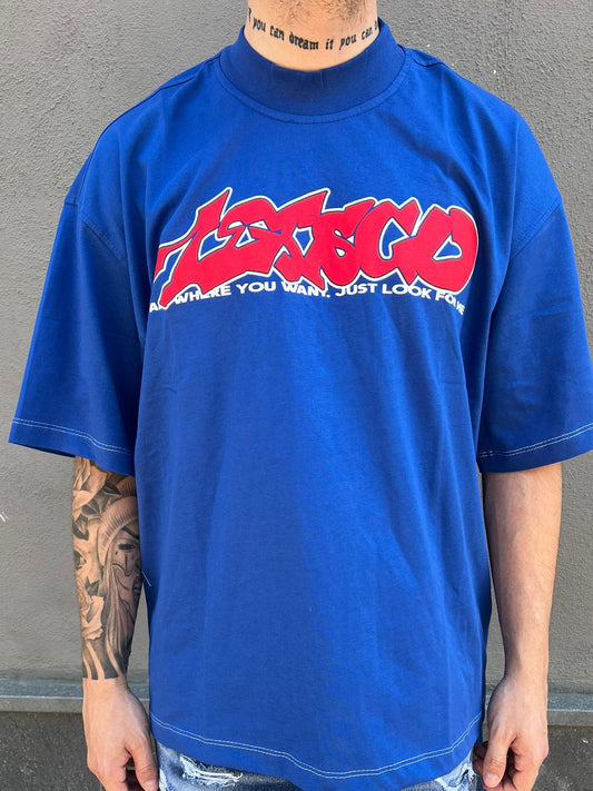 T-shirt hustel blu