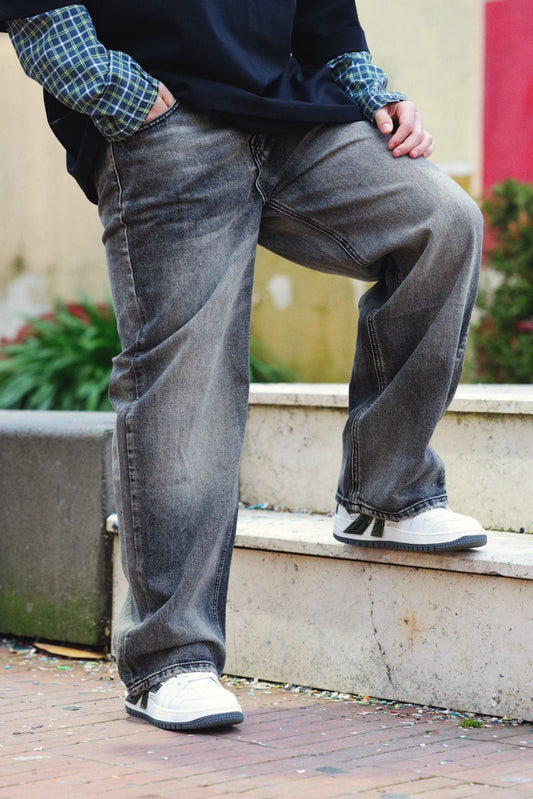 JEANS BAGGY DARK GREY FULL