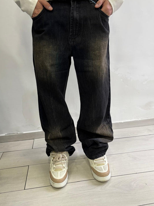 JEANS BAGGY DARK SAND