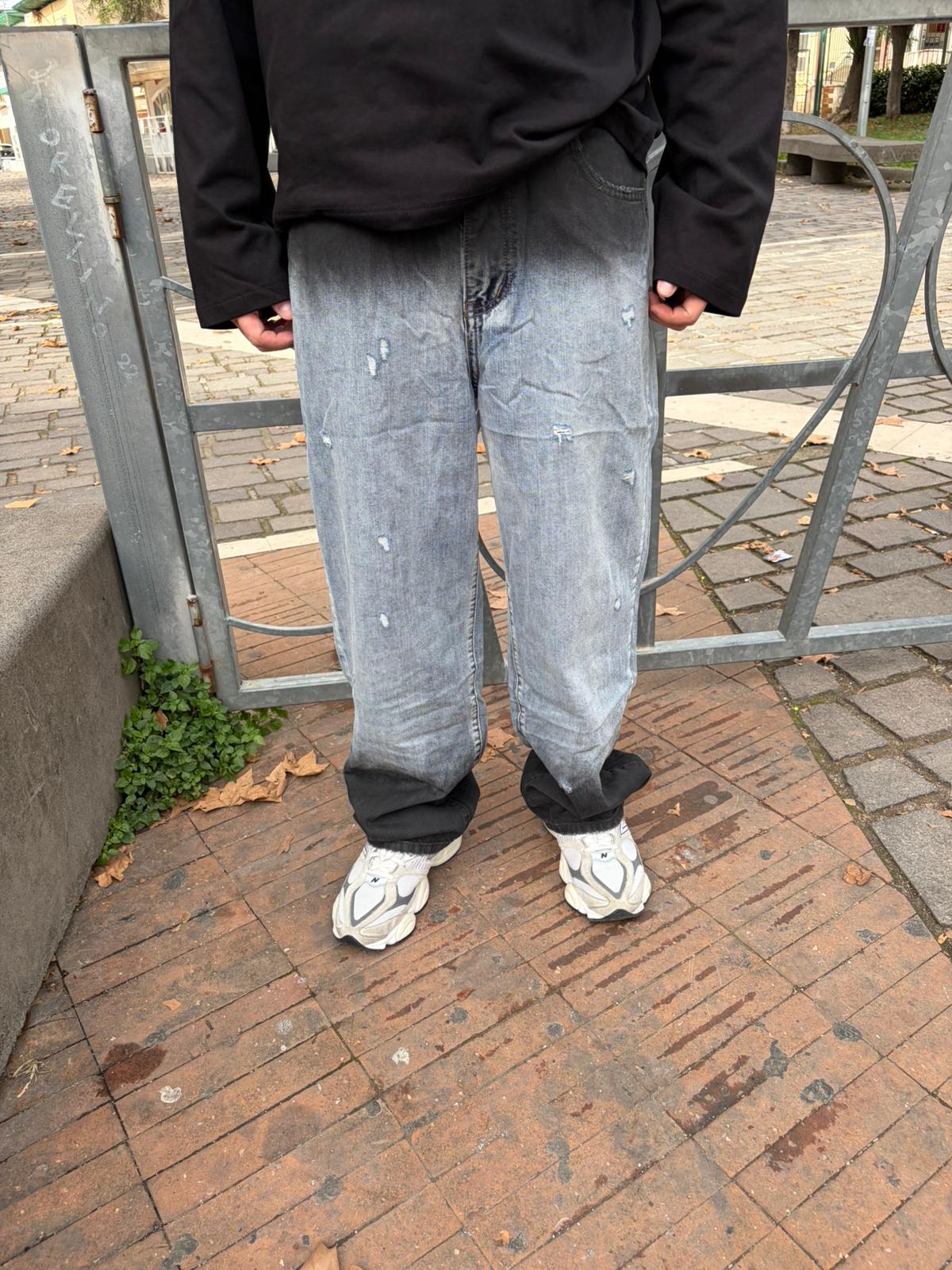 JEANS BAGGY DOUPLE DEGRADE'