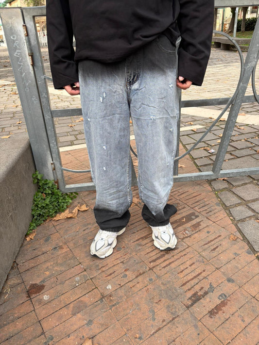 JEANS BAGGY DOUPLE DEGRADE'