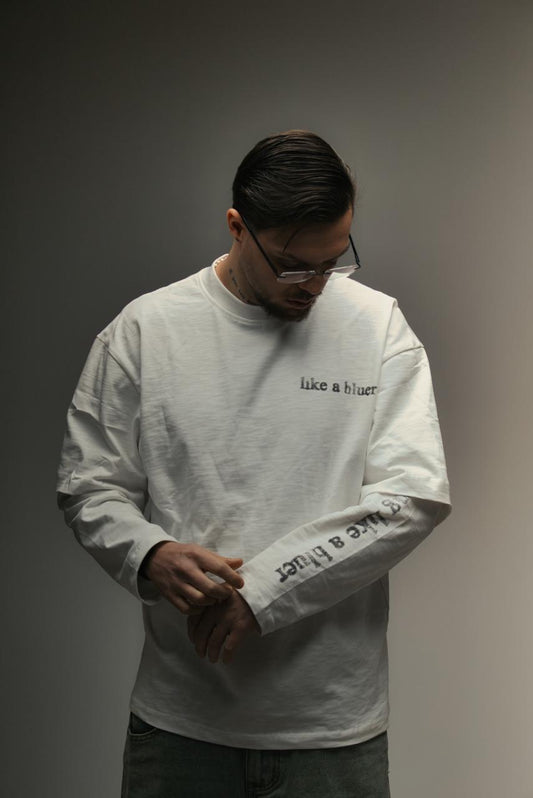 LONG SLEVEE LIKE A BLUER WHITE