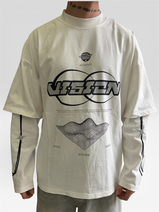 LONG SLEVEE WHITE VISON PREMIUM QUALITY