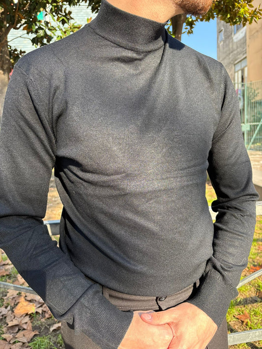 MAGLIONCINO MEZZO COLLO BLACK