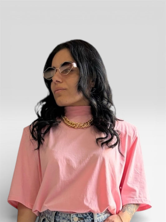 T-shirt pink maxi
