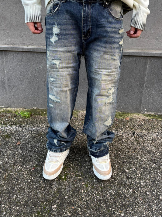 JEANS BAGGY SAND TORN
