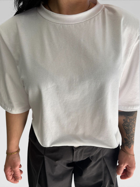 T-SHIRT CROP WHITE