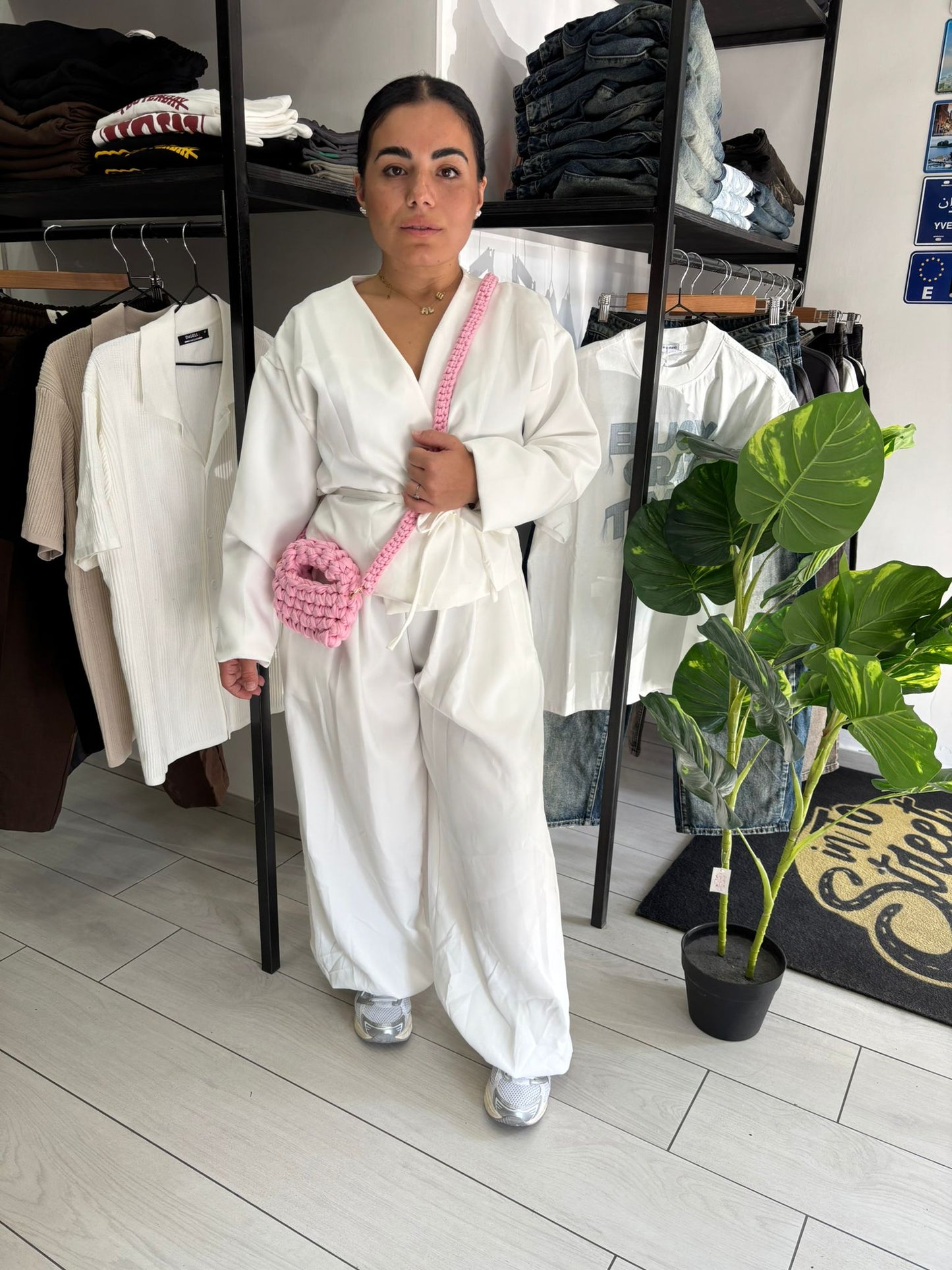 tailleur ballon white