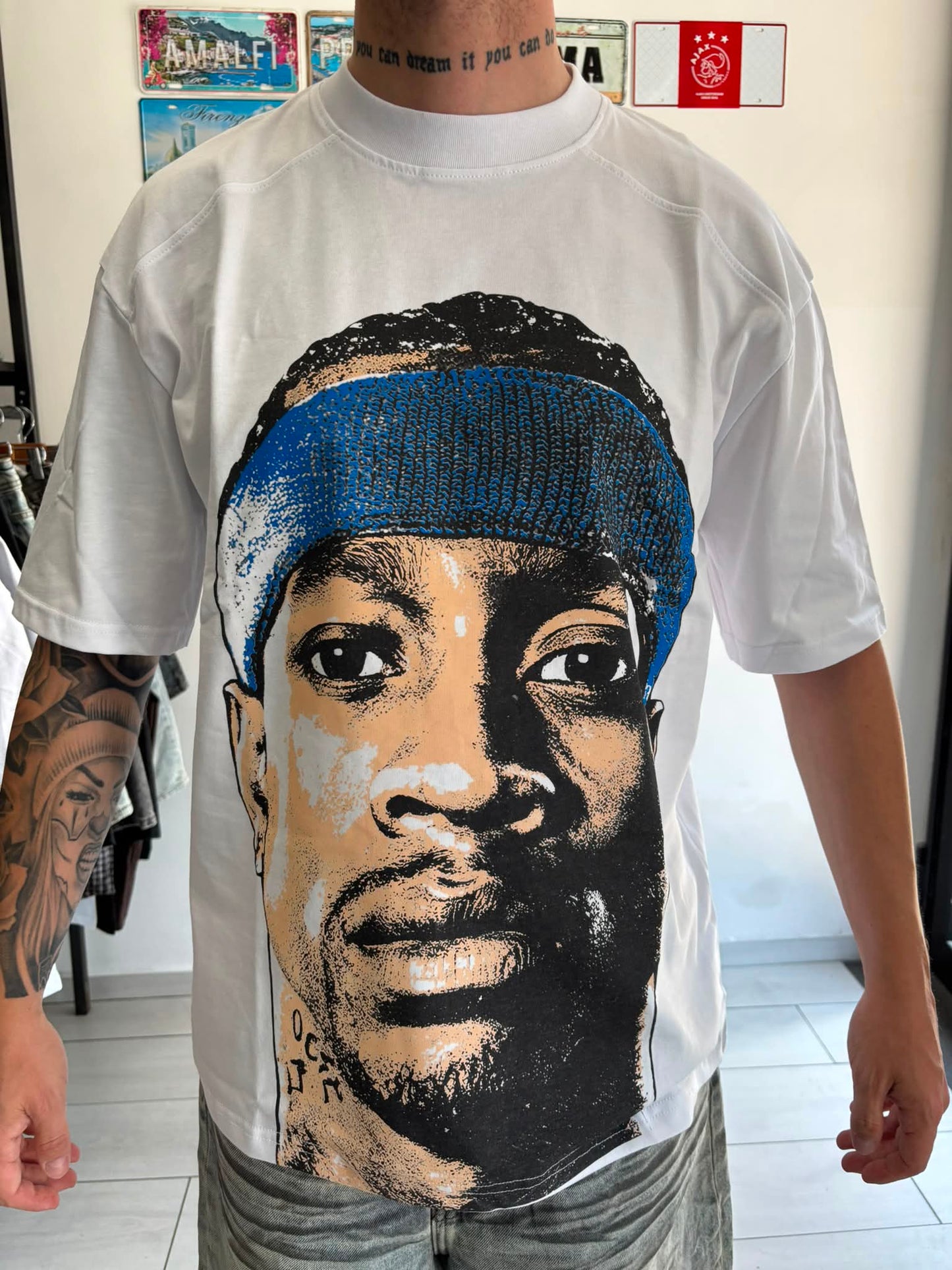 T-shirt tupac white
